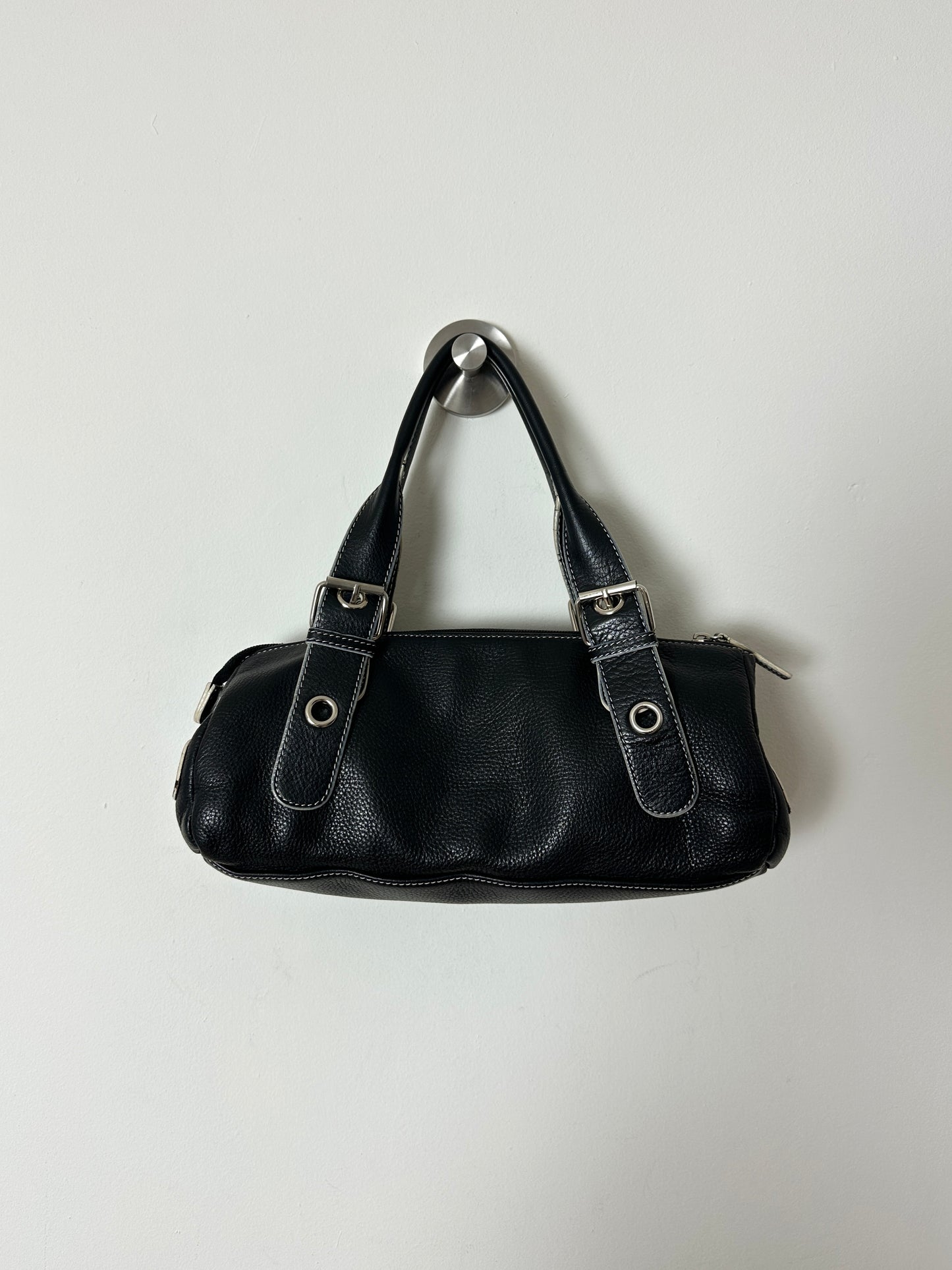 Leather hand bag | Black