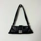 Leather baguette bag | Black