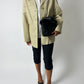 Minimal leather jacket | Soft ecru