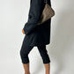 Double-breasted striped blazer | Black