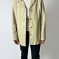 Minimal leather jacket | Soft ecru