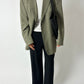 Oversized wool blend blazer | Soft green