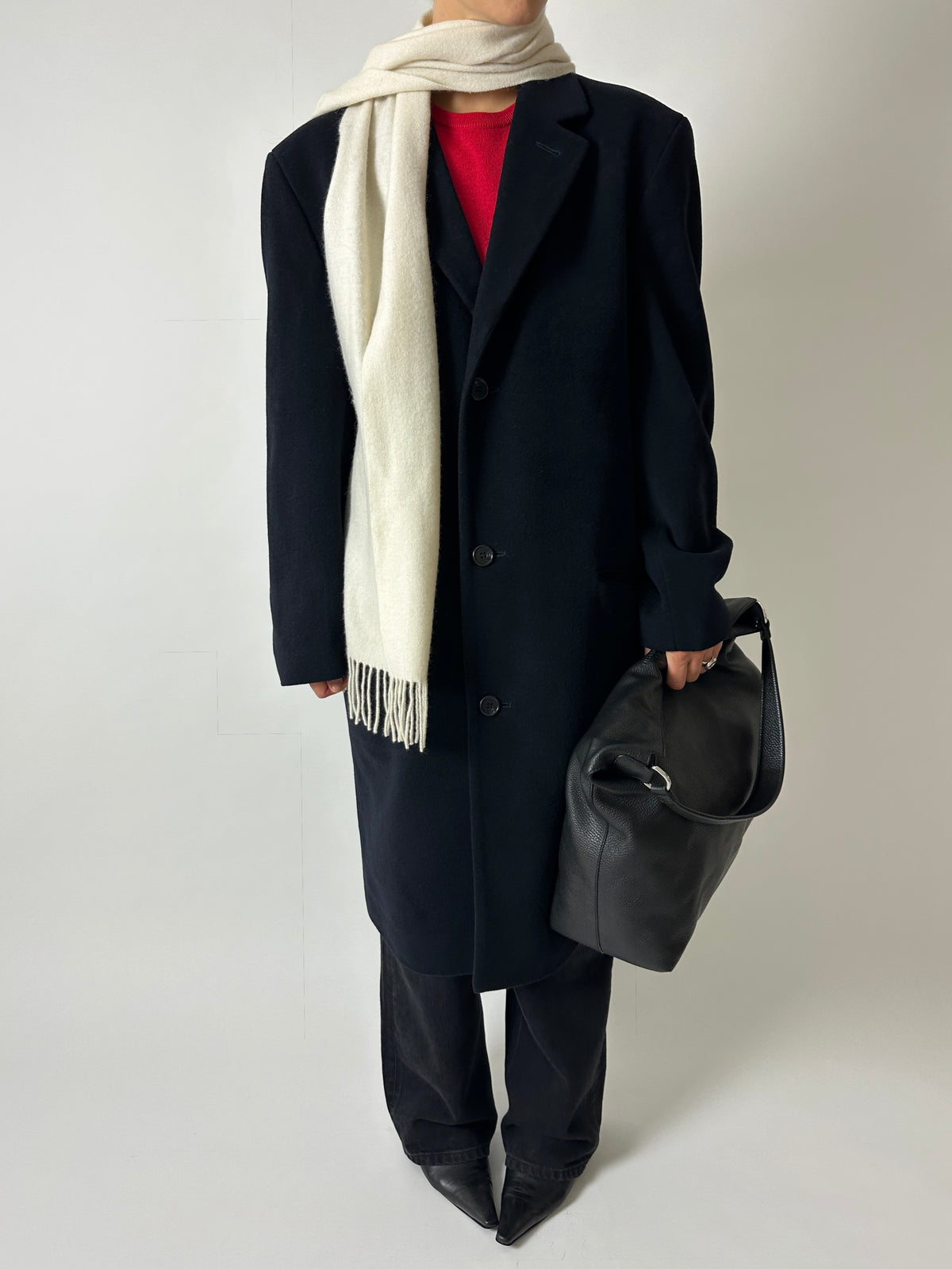 Long wool coat | Black