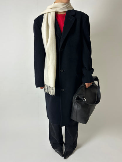 Long wool coat | Black