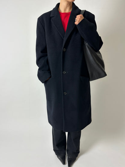 Long wool coat | Black