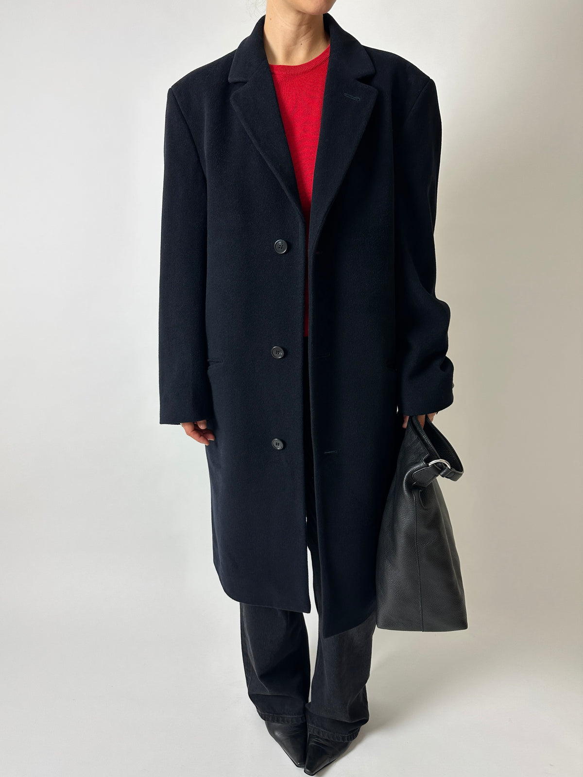 Long wool coat | Black