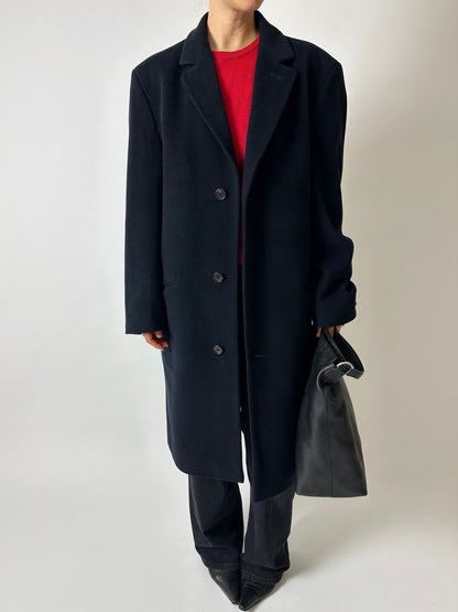 Long wool coat | Black