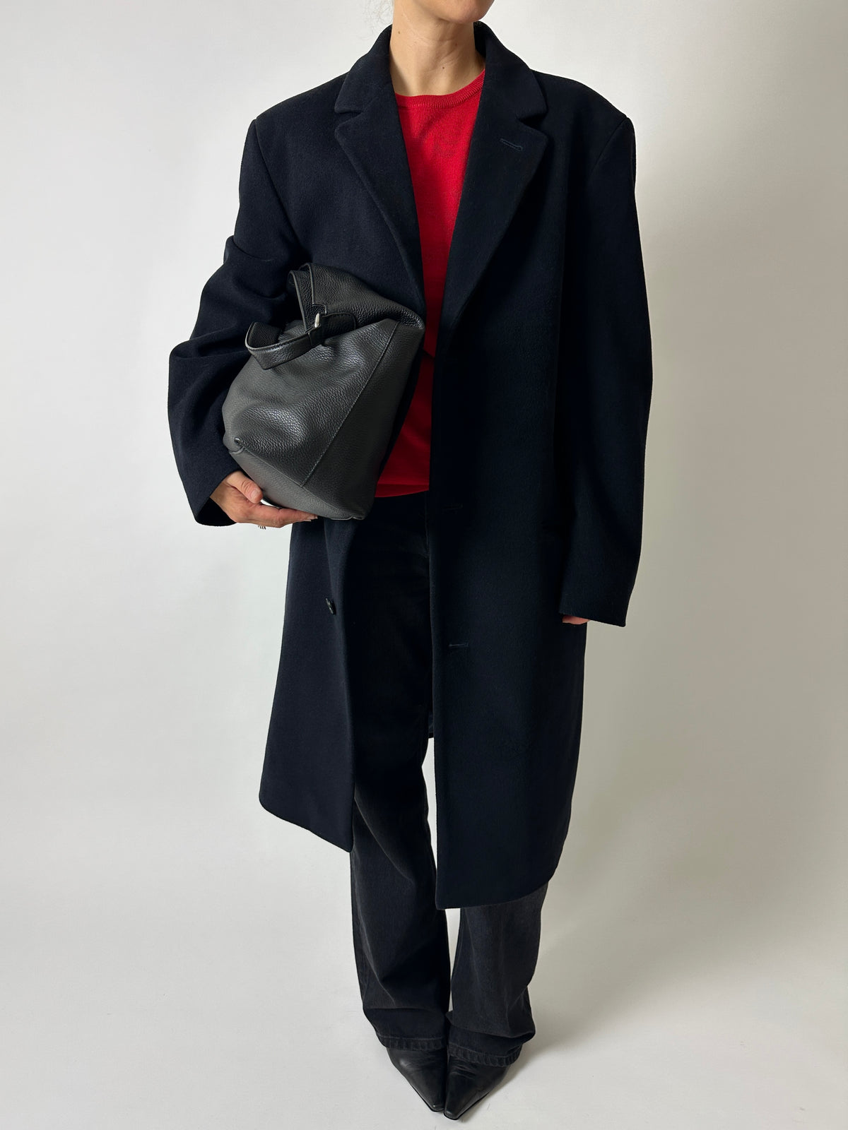 Long wool coat | Black