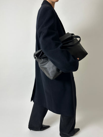 Long wool coat | Black