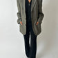 Oversized woven blazer | Black / Beige