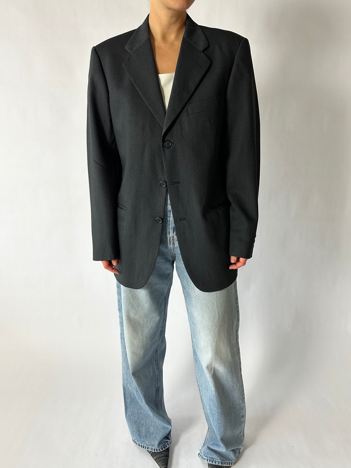 Oversized blazer | Dark grey