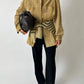 Suede shirt jacket | Camel beige