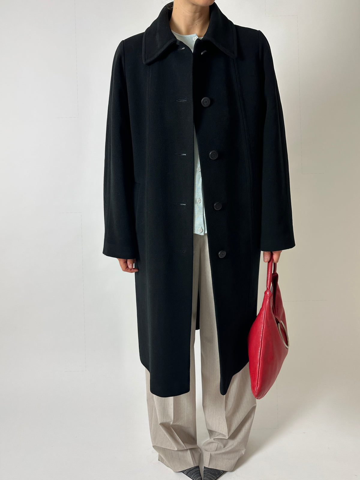 Long wool coat | Black