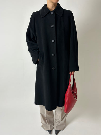 Long wool coat | Black