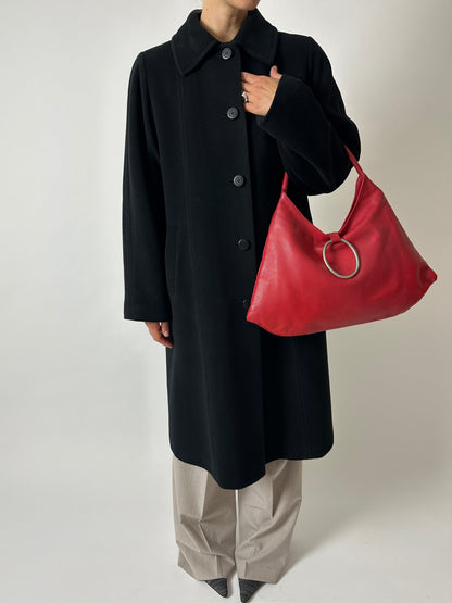 Long wool coat | Black