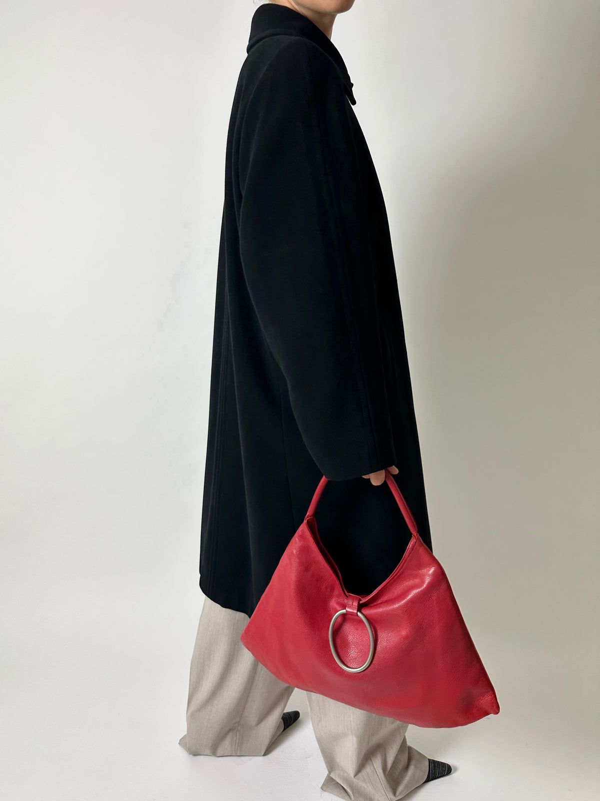 Long wool coat | Black