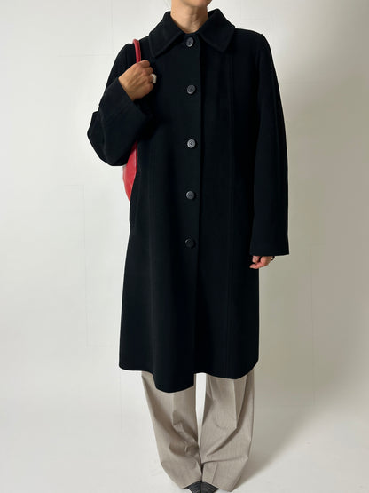 Long wool coat | Black