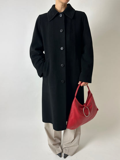 Long wool coat | Black