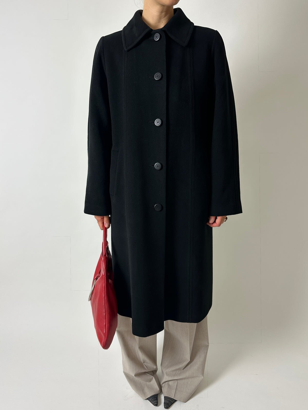 Long wool coat | Black