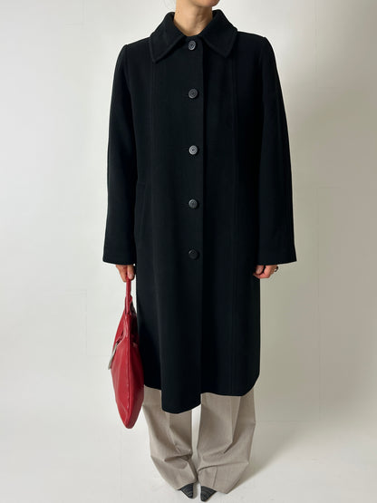Long wool coat | Black
