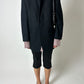 Linen blend blazer | Black