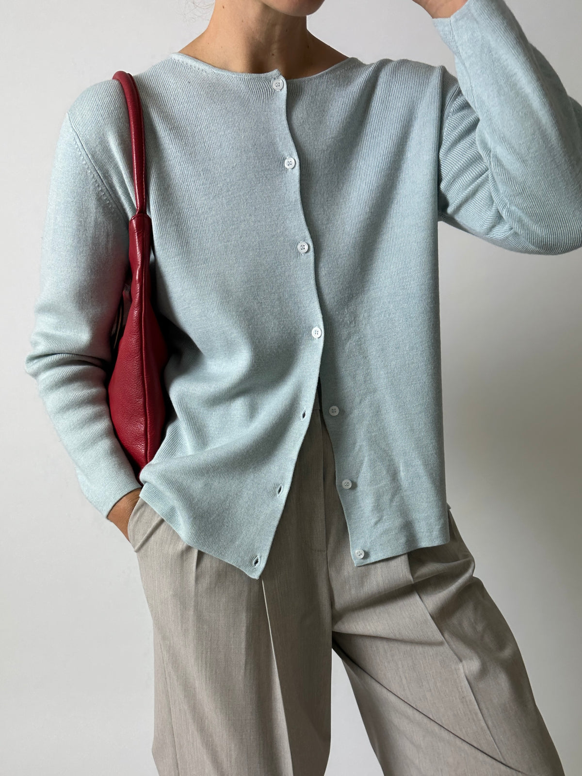 Wool cardigan | Ecru