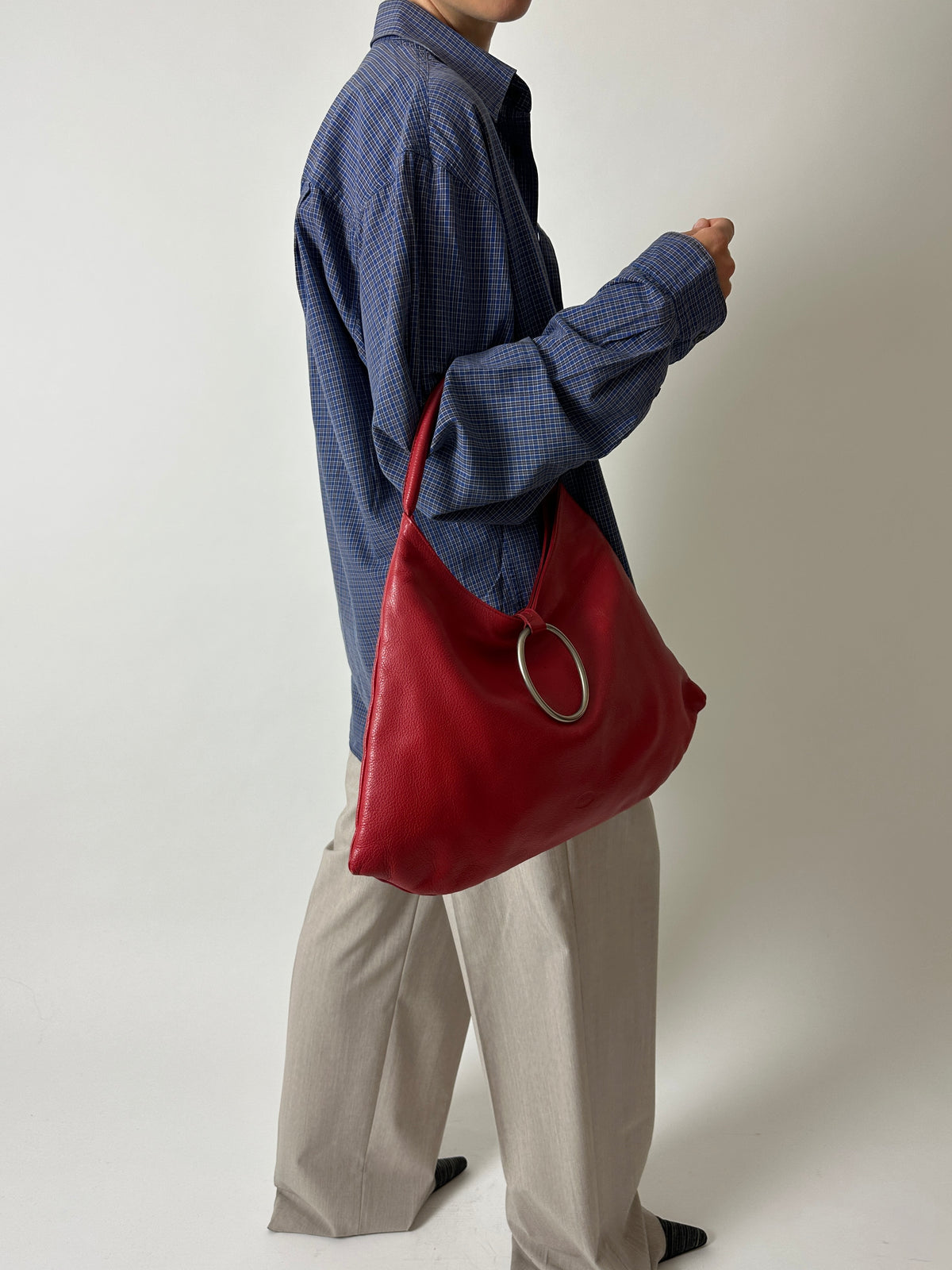 Checked cotton shirt | Blue / Grey
