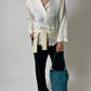 Silk polka dot blouse | Cream