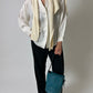 Silk polka dot blouse | Cream
