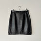 Leather mini skirt | Black
