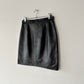 Leather mini skirt | Black