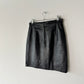 Leather mini skirt | Black
