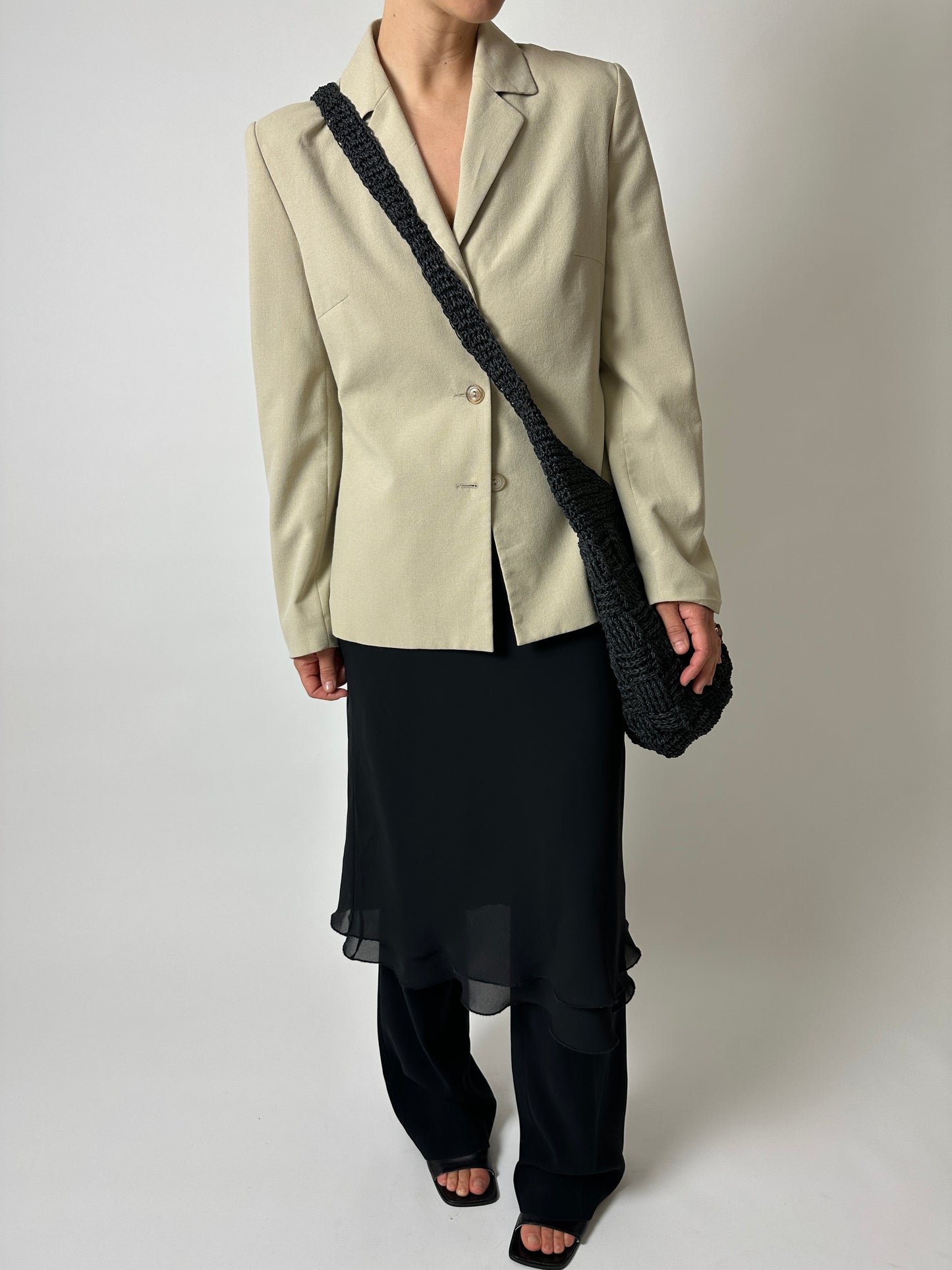 Relaxed fit blazer | Soft ecru