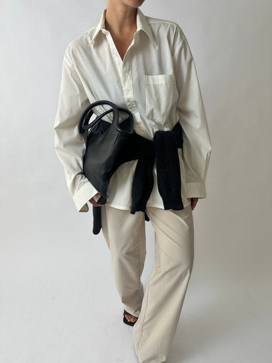 Relaxed fit cotton shirt | Soft Ecru