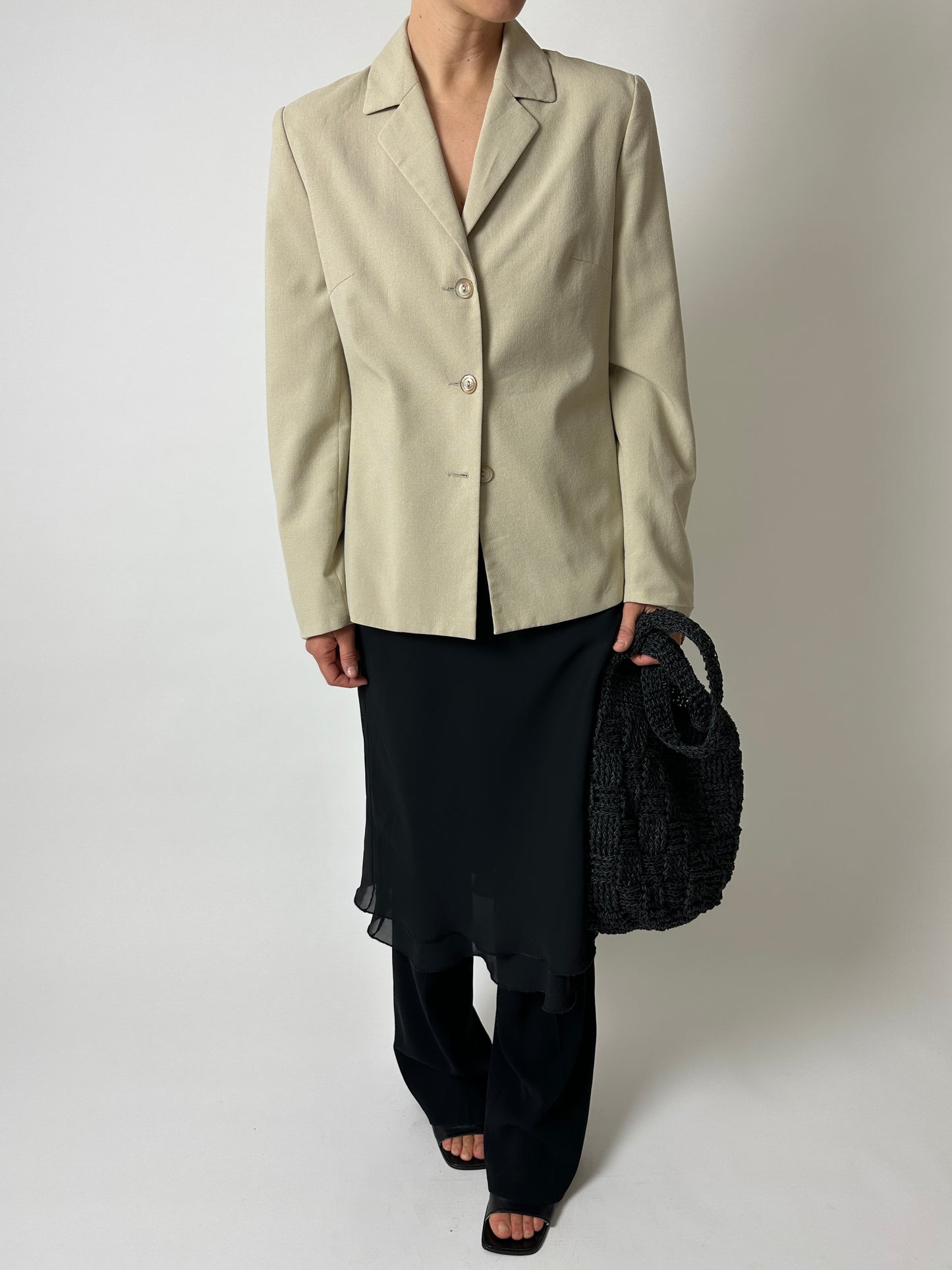 Relaxed fit blazer | Soft ecru