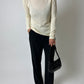 Fine knitted sweater | Soft butter