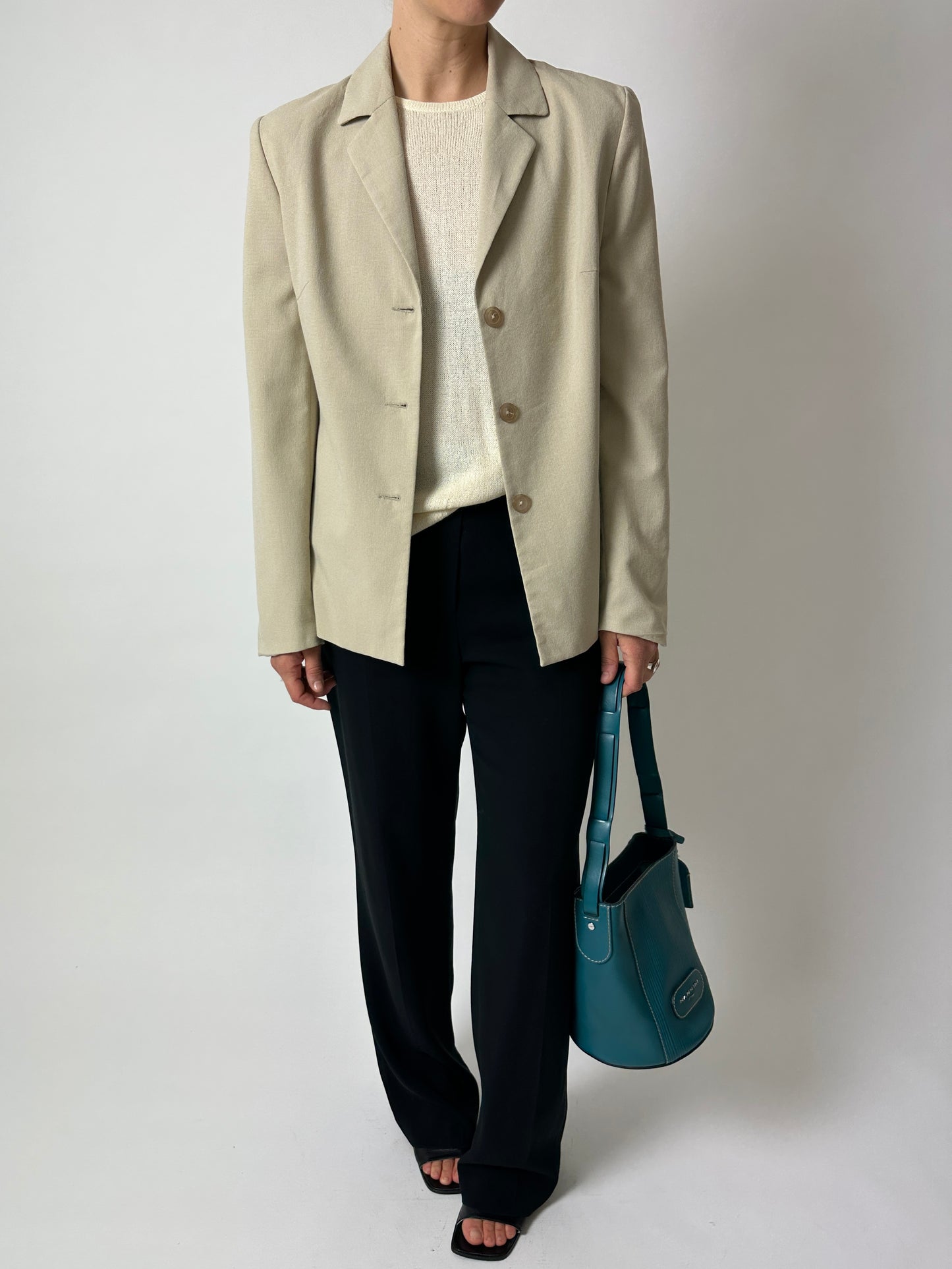 Relaxed fit blazer | Soft ecru