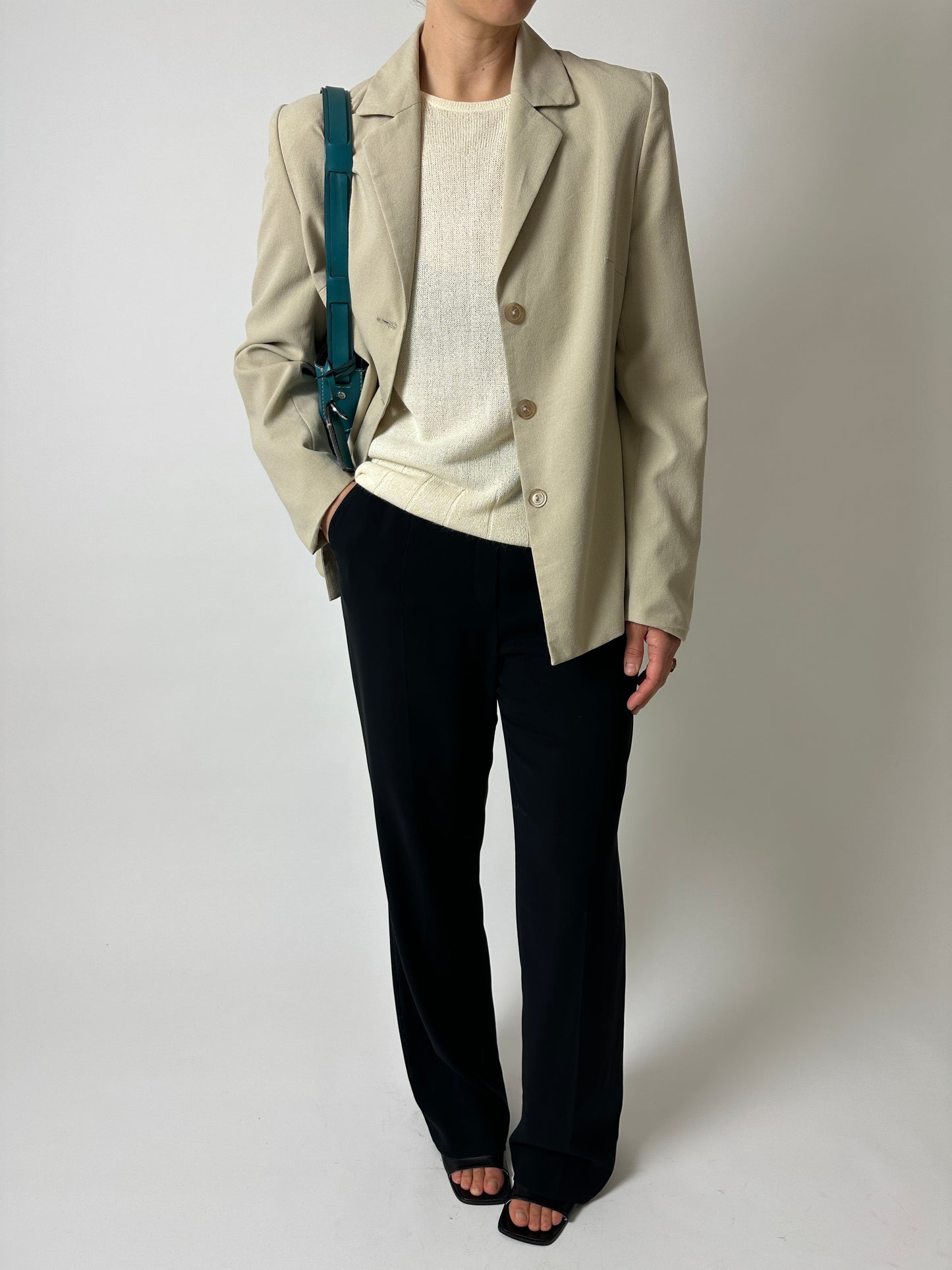 Relaxed fit blazer | Soft ecru