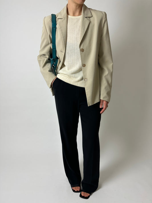 Relaxed fit blazer | Soft ecru