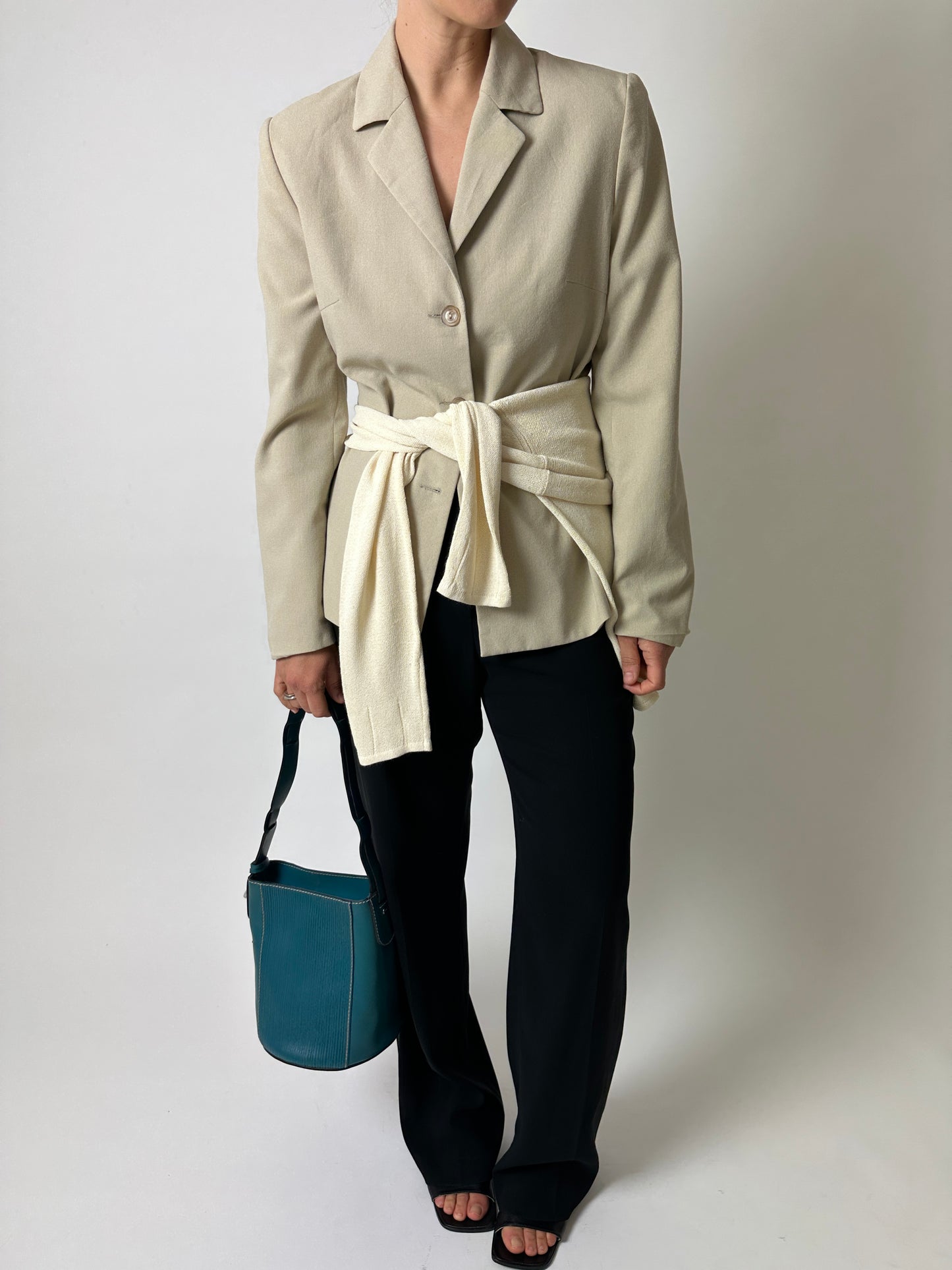 Relaxed fit blazer | Soft ecru