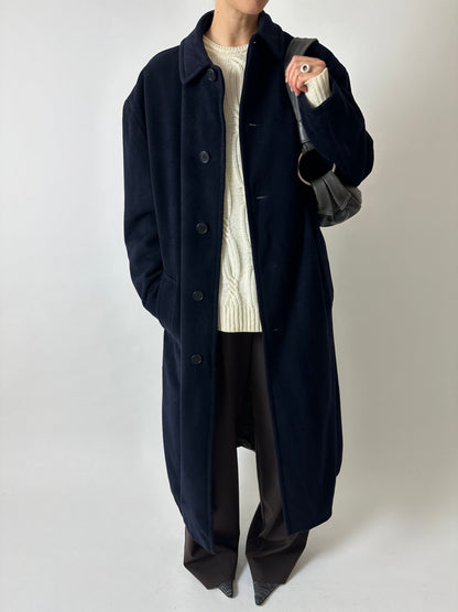 Hugo Boss long wool coat | Dark blue