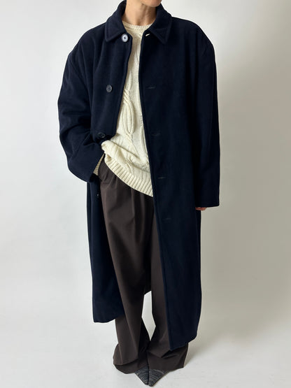 Hugo Boss long wool coat | Dark blue