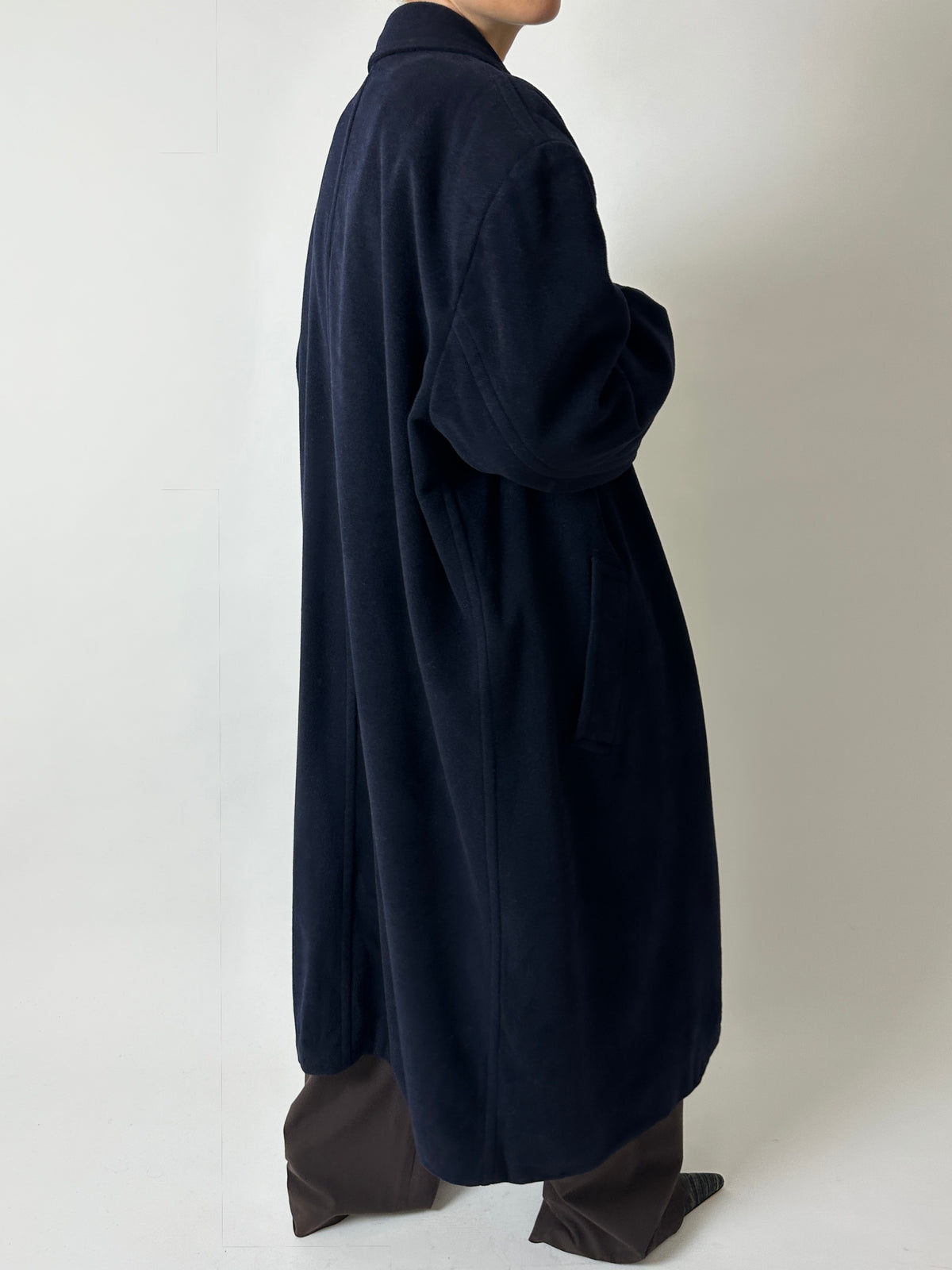 Hugo Boss long wool coat | Dark blue