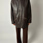 Leather jacket | Dark brown
