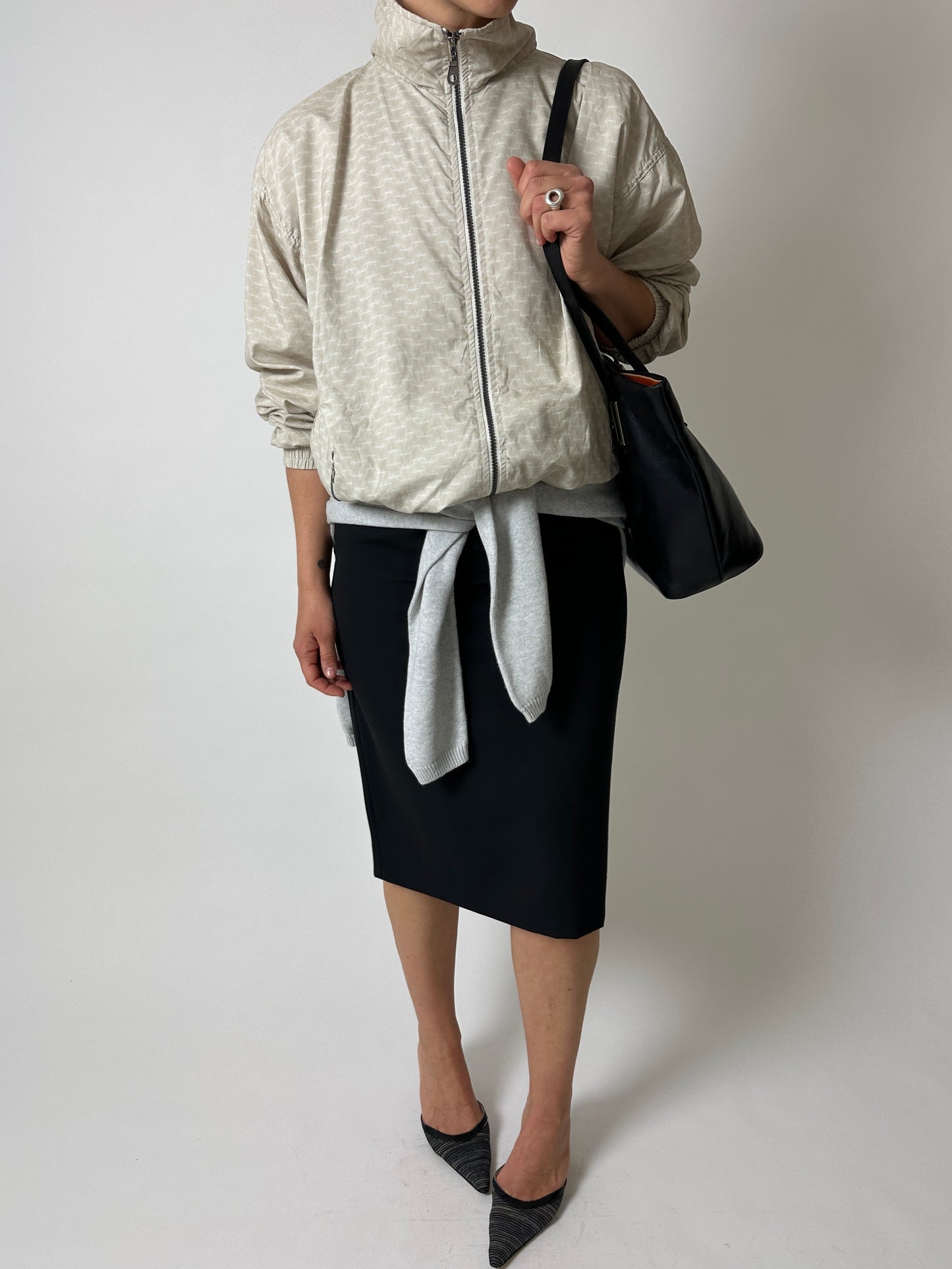 Vintage windbreaker jacket | Soft ecru