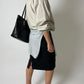 Cotton v-neck sweater | Soft grey