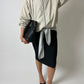 Wool blend pencil skirt | Black