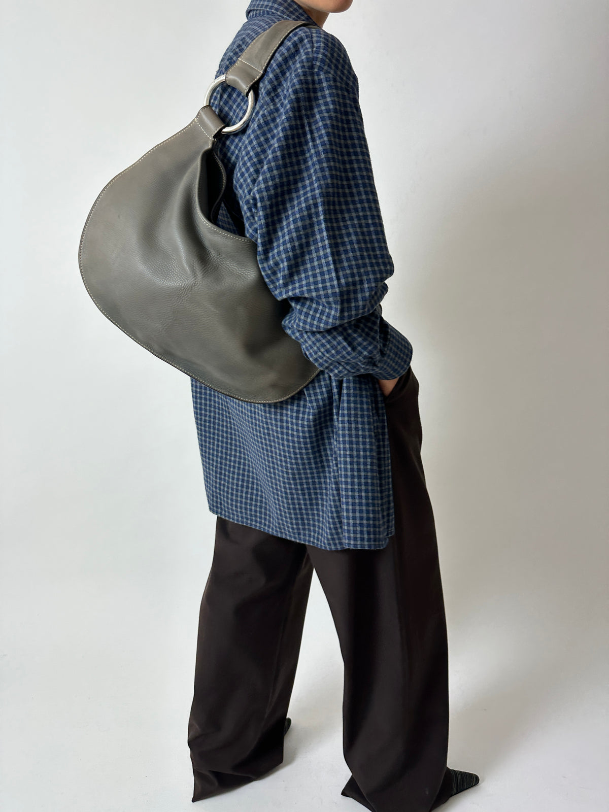 Flanel checked shirt | Blue / Grey