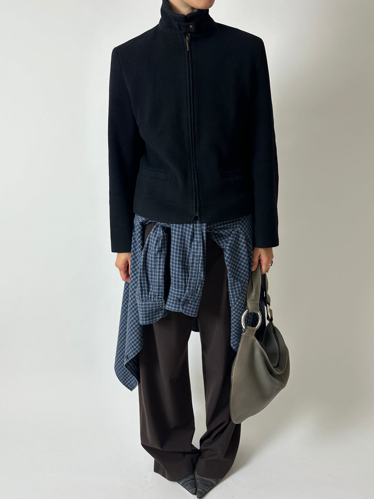 Wool cashmere jacket | Black