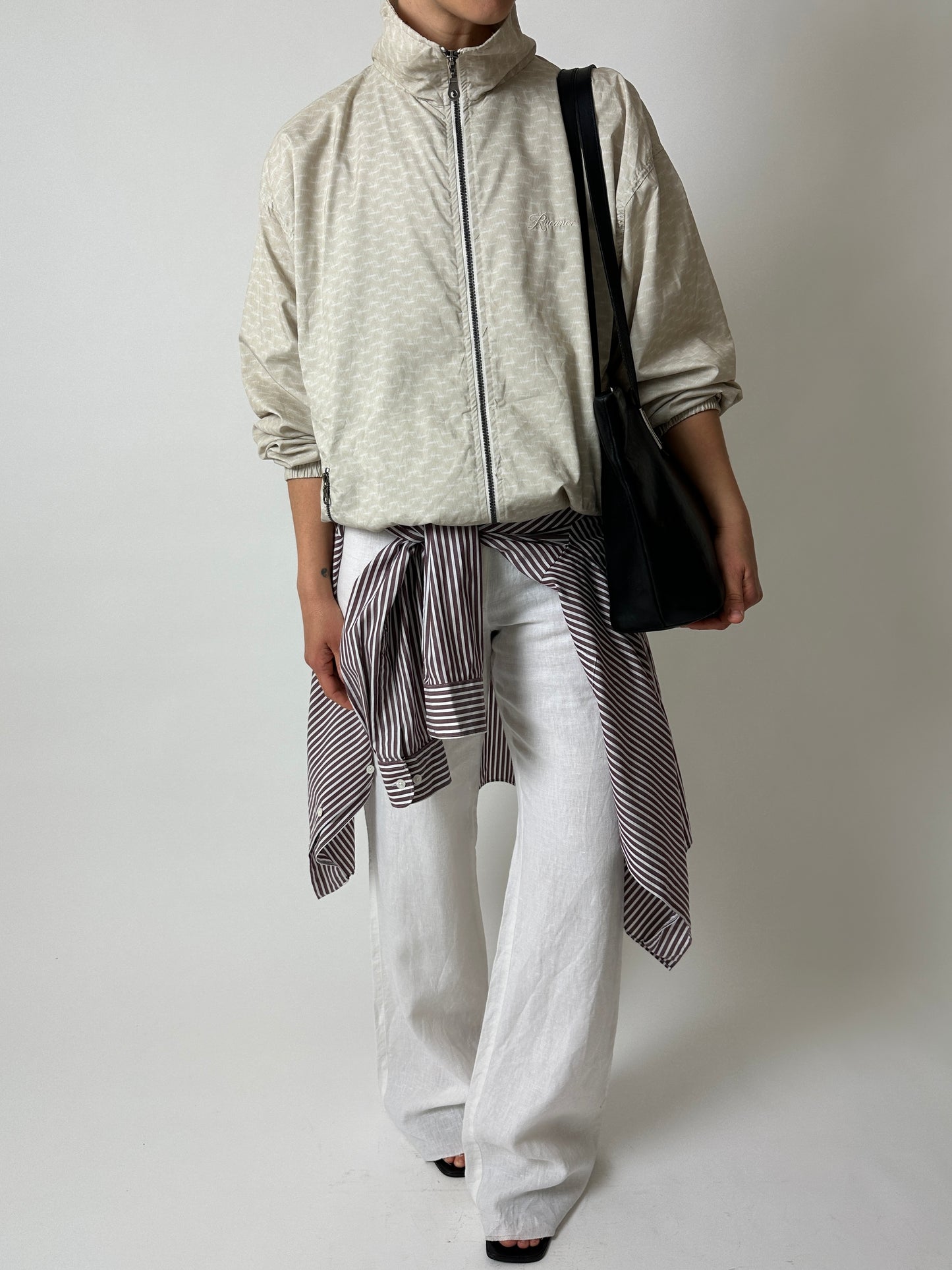 Vintage windbreaker jacket | Soft ecru